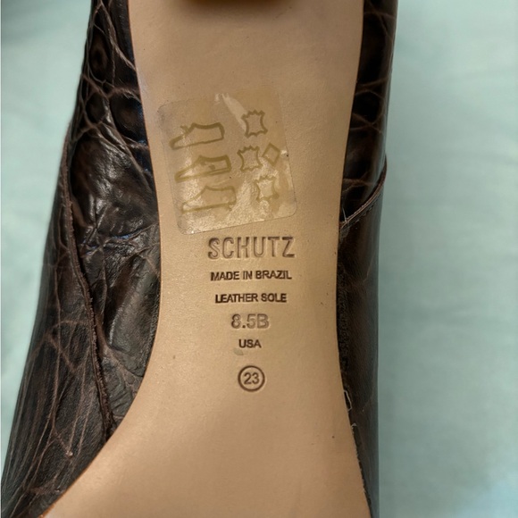 Schutz brown heeled boots size 8.5 - Picture 5 of 5